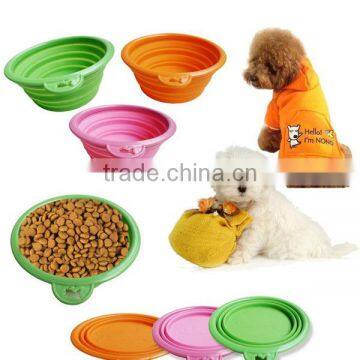 Hot Selling Portable and Foldable Silicone Pet Bowl