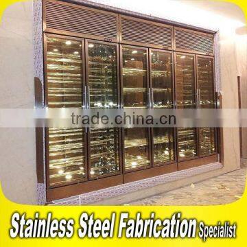 Foshan Custom Design Stainless Steel Wall Wine Rack for Bar Metal Wine Rack photo-5