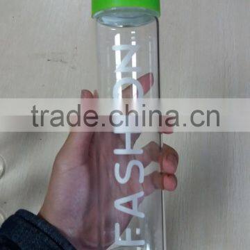 Fashion 400ML borosilicate water bottle, custom voss water glass bottle water glass bottle