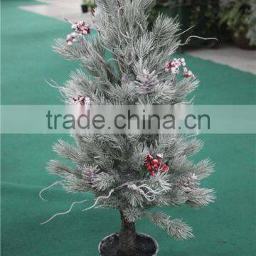 White snow fake christmas tree artificial Christmas tree in pot