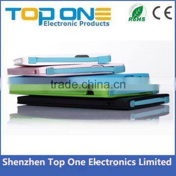 New Arrival Hot Sale Super Slim Power Bank 4000mah With Built in Charger for All Mobile Phones photo-2