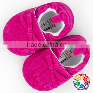 wholesale 100% Handmade suede leather baby shoes soft sole baby moccasins