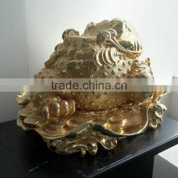 FRP Gold Frog Statue photo-3