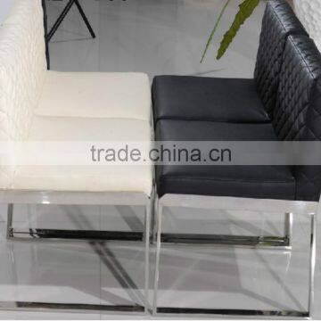 B8020 Cheap pu Cushion Stainless Steel Cafe Dining Chair photo-4