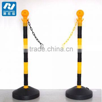 museum exhibition barrier stanchion with chain and rope