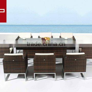 Poly rattan and aluminum frame garden furniture