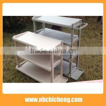 Hot Selling Plastic Stackable Shoe Rack With Umbrella Rack photo-3