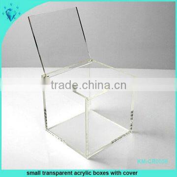 small transparent acrylic boxes with cover
