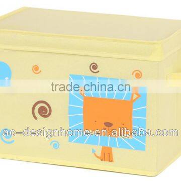 NON-WOVEN FOLDING KIDS LION STORAGE W/LID