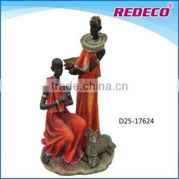 Resin black african figures