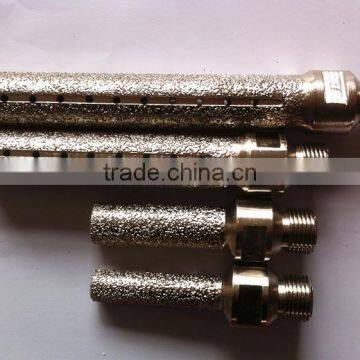 Vacuum brazed diamond engraving finger router bits for stone