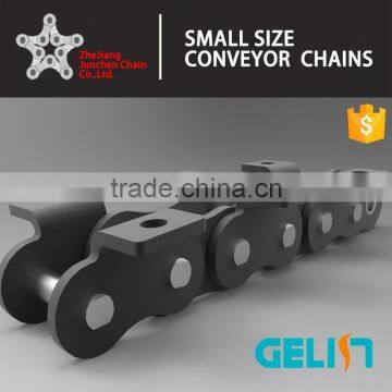 A B serise short pitch carbon steel conveyor roller chain with attachment Chinese factory