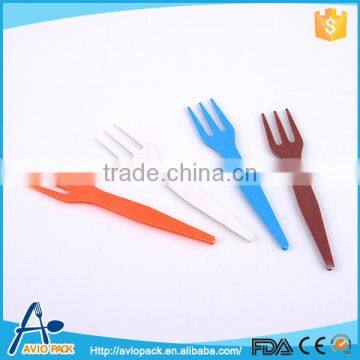 New products colorful non toxic mini PP portable plastic handle dinner fork