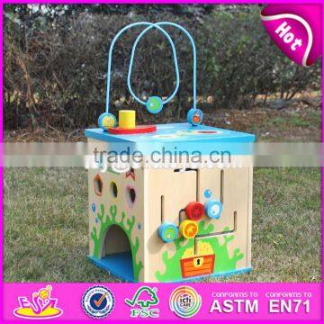 2017 New Design 5 in 1 Multi-function Children Wooden Bead Maze Table W11B134 photo-2