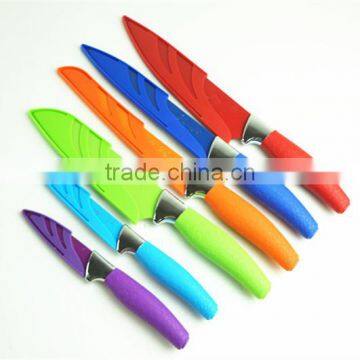 51006 6 Pcs Non-stick Knife Set With Rubber Handle