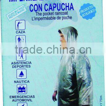 Disposible PE Rain Poncho With Hood & Sleeves,Direct Factory/Manufactory Supply photo-2