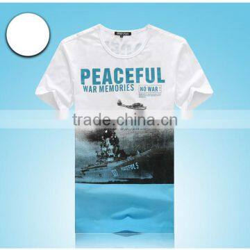 2016 round neck short sleeve men's t shirt, printing t-shirt, t shirt wholesale