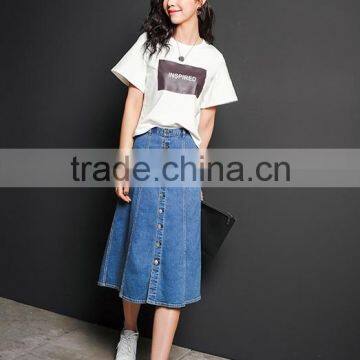 guangzhou clothing manufacturer women fashion wholesale long denim skirts