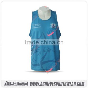 custom gym clothing / gym mens stringer singlet