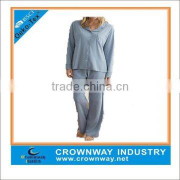 100% cotton soft handfeeling lady pajama set