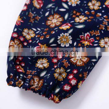 Infant Babies Cotton Tassel Jumpsuits Long Sleeve Floral Romper photo-3