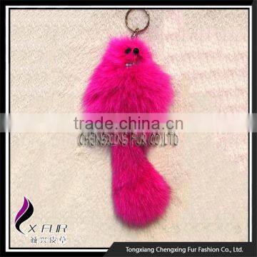 CX-R-14 Wholesale Lovely Desgin Cute Cheap Fox Fur Custom Keychain photo-4