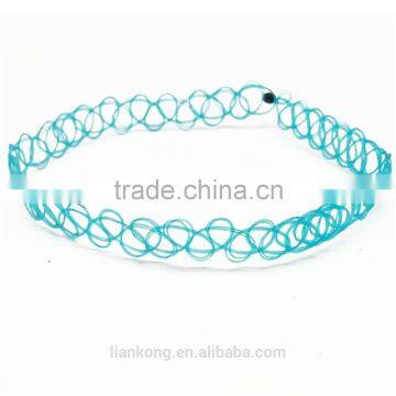 Stretchable Made Plastic Fashion Rainbow Dubai Hot Tattoo Choker Necklace photo-3