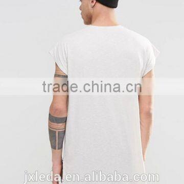 OEM Men Oversized Sleeveless Plain Crew Neck T-shirt photo-2