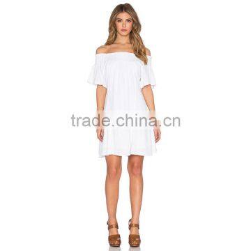 Good Quality Silk Chiffon Dress Patterns Ladies White Backless Short Dress photo-4