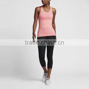 MGOO High Quality U Neck Blank Dri Fit Tank Top Mesh Fabric Comfortable Womans Gym Singlet photo-4