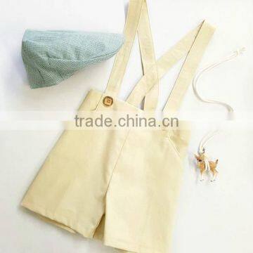 Suspender Shorts Baby Clothes Plain Color Apparel Kids Clothing Wholesale photo-3