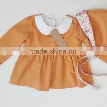 Wholesale Comfortable Baby Clothing Wearing Girl Dress Linen Unique Design