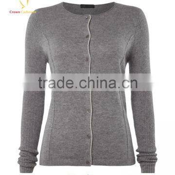 OEM Service Cotton Pure Cashmere Cardigan Lady Sale