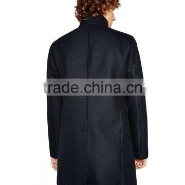 Mens Basic Slim Version Winter Jackets Chimney Collar Coat With Zipper photo-5