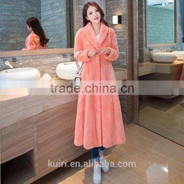 2016 Fur Coat Women's New 2016 Winter Overcoat Female Outerwear Real Rabbit Fur With Long DesignThicken Warm Top Fur Jacket photo-5
