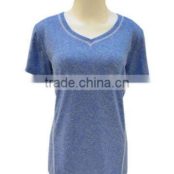 Wholesale top quality men's and women's T-shirt, hot selling short sleeves custom t-shirt, popular poly heather t-shirt in usa