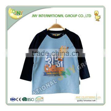 High Quality Fancy Long Sleeve Round Collar Printed Baby Boy Shirt photo-2