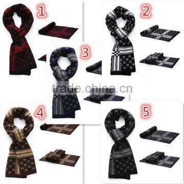 1 pc Hot Sale Kintted Cheap Price Spandex European Style Warm Winter Floral Men Scarf photo-6