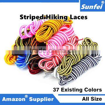 Round 4mm Rope Stripe Shoelace Sneaker Hiking Walking Cambat Boot Shoelace in Different Length - Boot Lace Long Lasting Shoelace photo-4