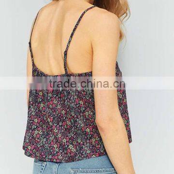 Pins & Needles Loose Fit Button Floral Printed Scallop Edges Cami Strappy Tanks photo-4