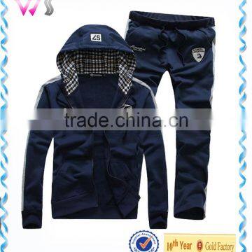 Long Sleeve Custom Design Jogging Suit Brushed Cotton Men Winter Jacket photo-3
