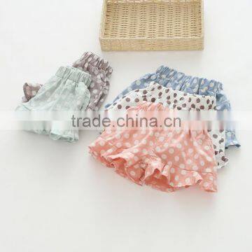 Summer Polka Dots Lace Cotton Girls Casual Shorts Kids photo-2