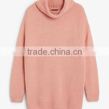 Oem Solid Color Long Pullover Lazy Style Turtleneck Sweater Women With Best Prices photo-2