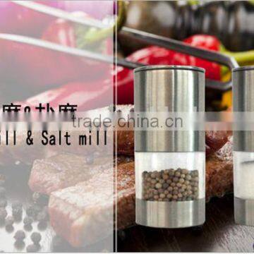 High Quality Stainless Steel Manual Salt Pepper Mill Grinder Portable Kitchen Mill Muller Tool photo-2