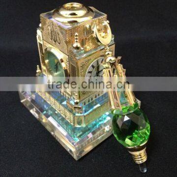 Wholesale Saudi Royal Makkah Clock Tower Crystal Model Manufacture For makkah Souvenir