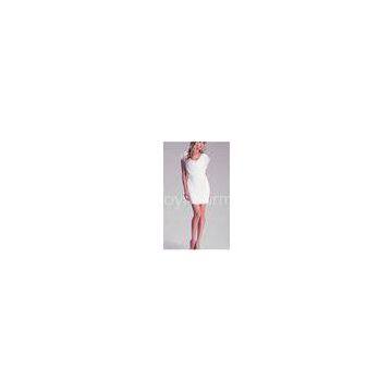 V-Neck Draped Pullover Dress , Casual Lady Polyester Knee Length Dresses
