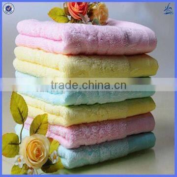 solid color dobby border and bear jacquard antibacterial bamboo sport towel sets