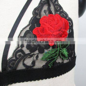 B33706A Wholesale Hot Product Floral Embirodered Lace Bra photo-3