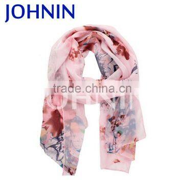 women personalized digital printing novel design chiffon scarf