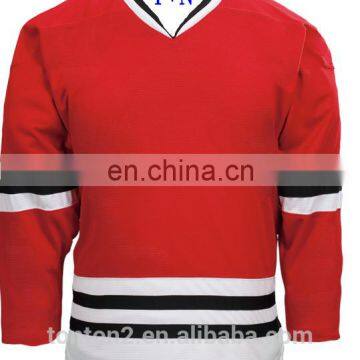 Customized Red colorful OEM Design Sublimated Hockey jersey